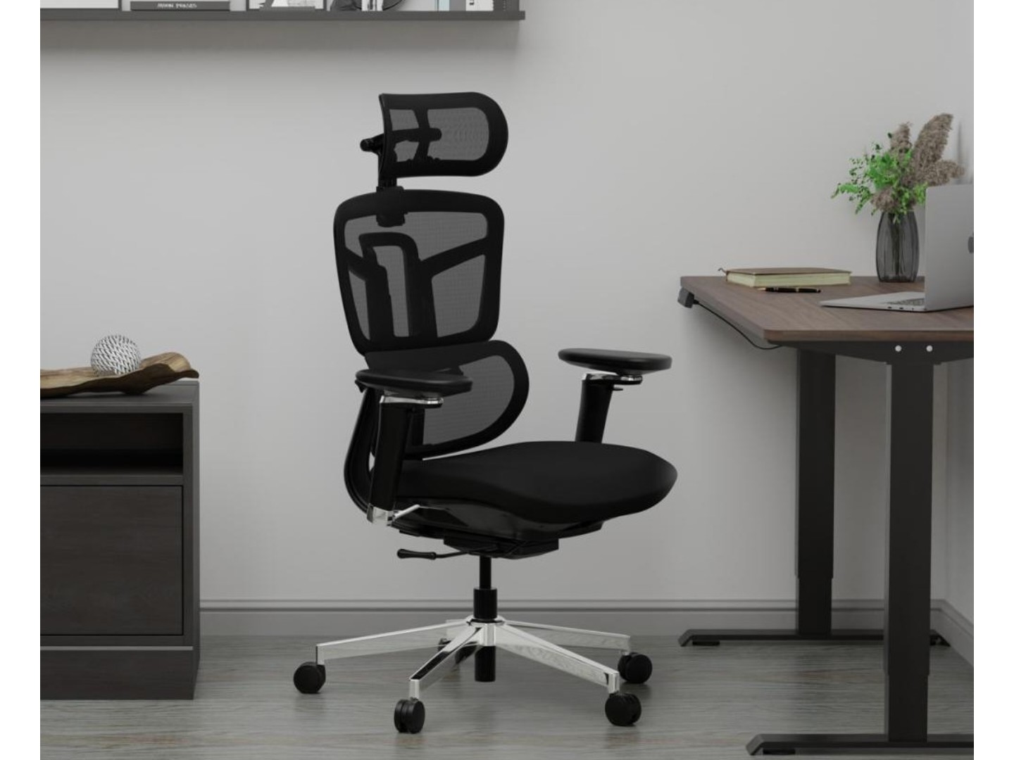 Крісло офісне Mealux S4 Air Fabric Black (HF-S4 F/B) — фото 17